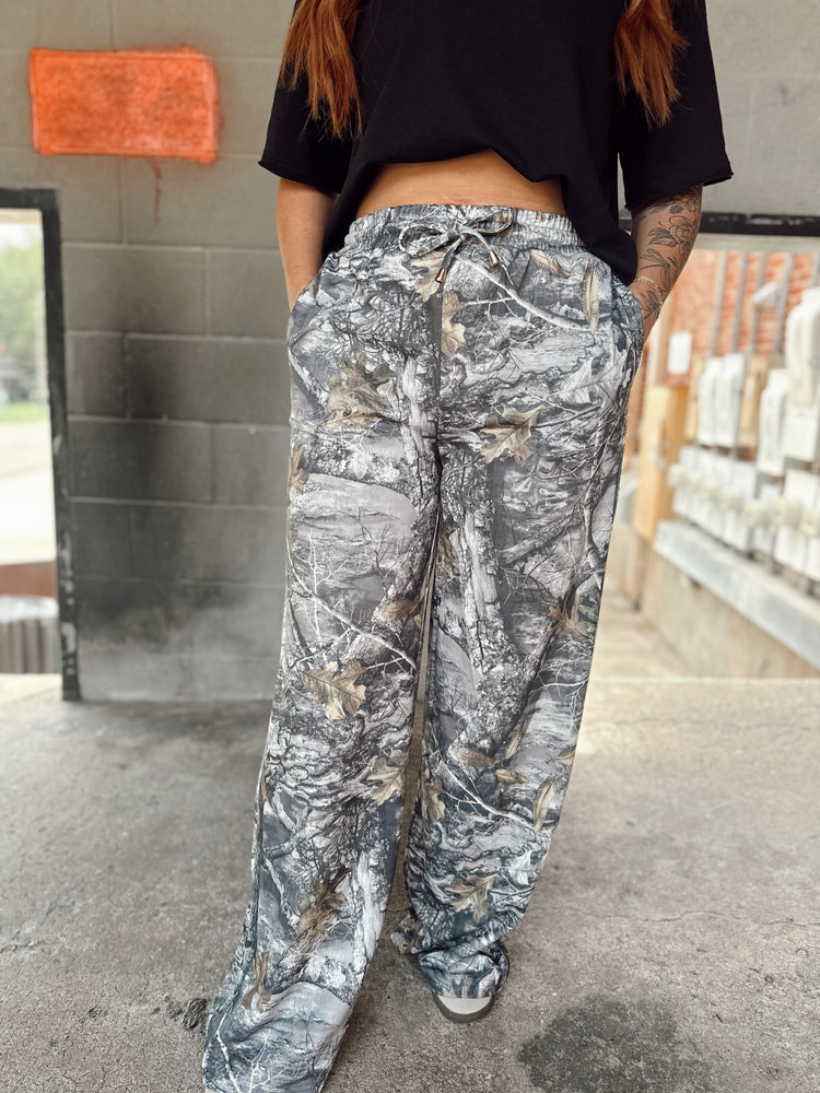 CAMO wide leg pants (dark grey)