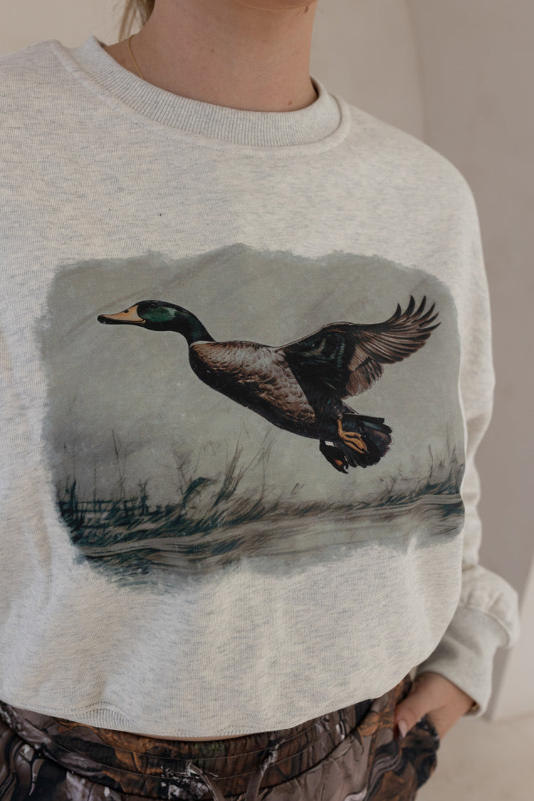 Vintage Duck Rich Cropped Crew