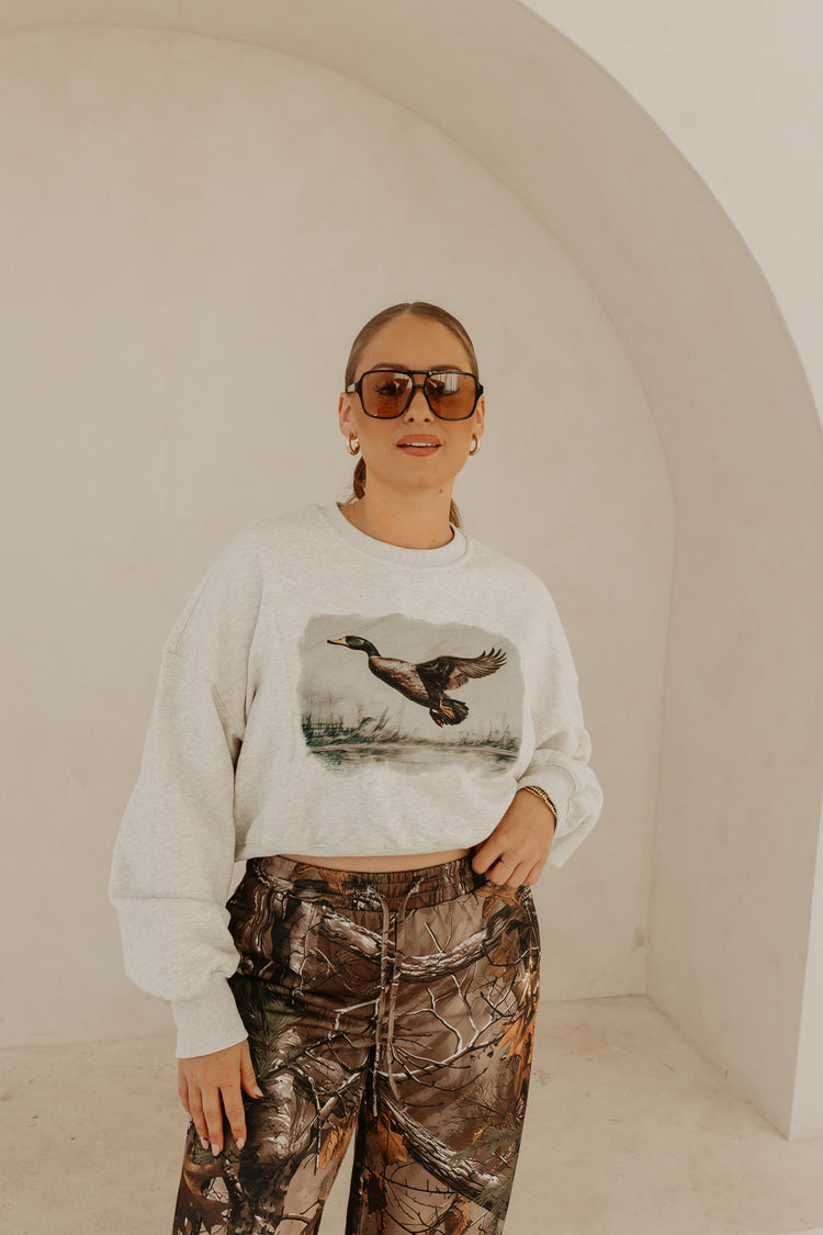 Vintage Duck Rich Cropped Crew