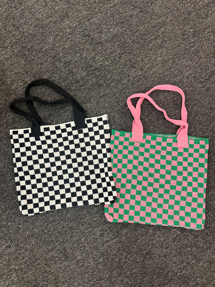 CHECKERED DAILY TOTE