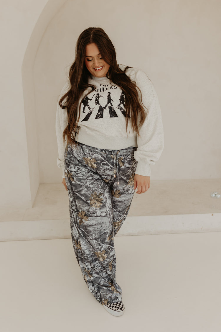 CAMO wide leg pants (dark grey)