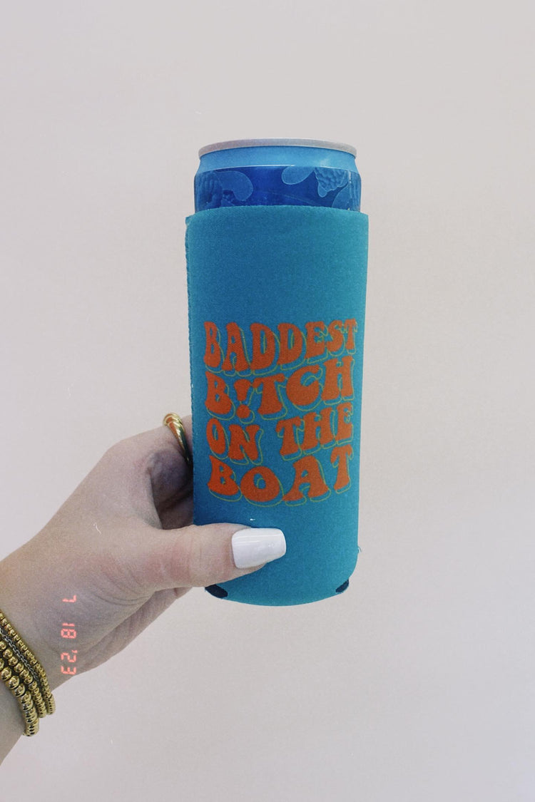 Baddest B!tch On The Boat Koozie